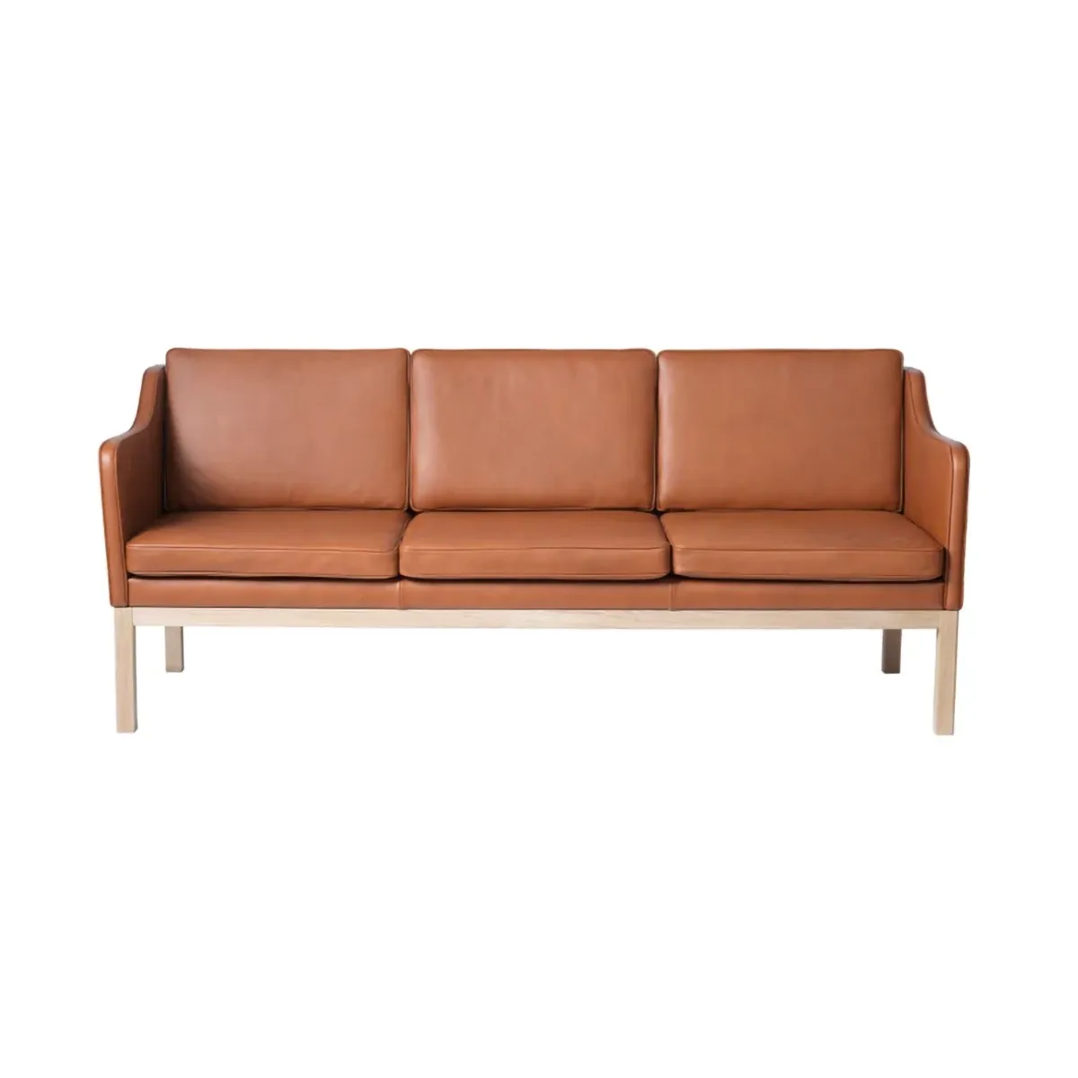 MK46 Mogens Koch 3-seater sofa, Lacquered oak-cognac leather FDB Møbler