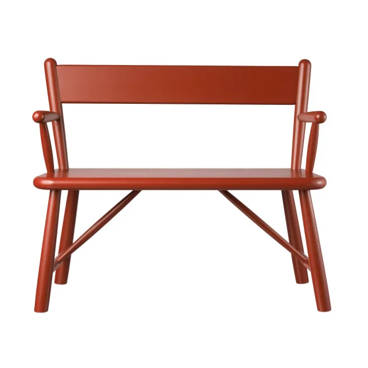 FDB Møbler P11 children's bench Beech red painted | Scandinavian Design | Benches | Red