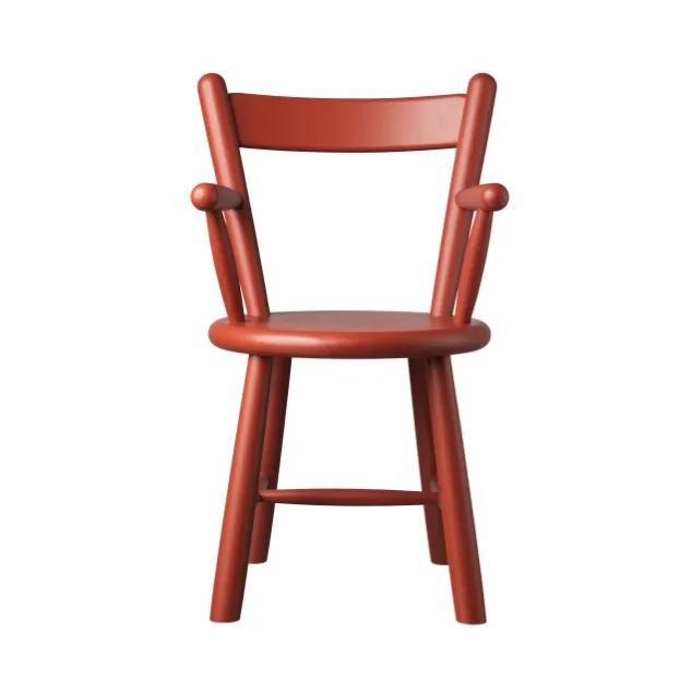 FDB Mobler P9 children's chair Beech red painted | Scandinavian Design | Chairs | Red