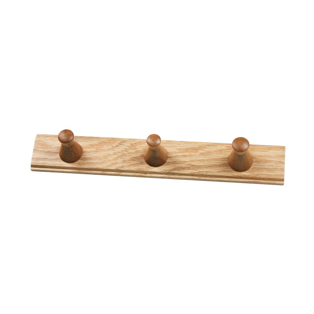 FDB Mobler Q3 Allé hook rack with 3 hooks Oak nature lacquered