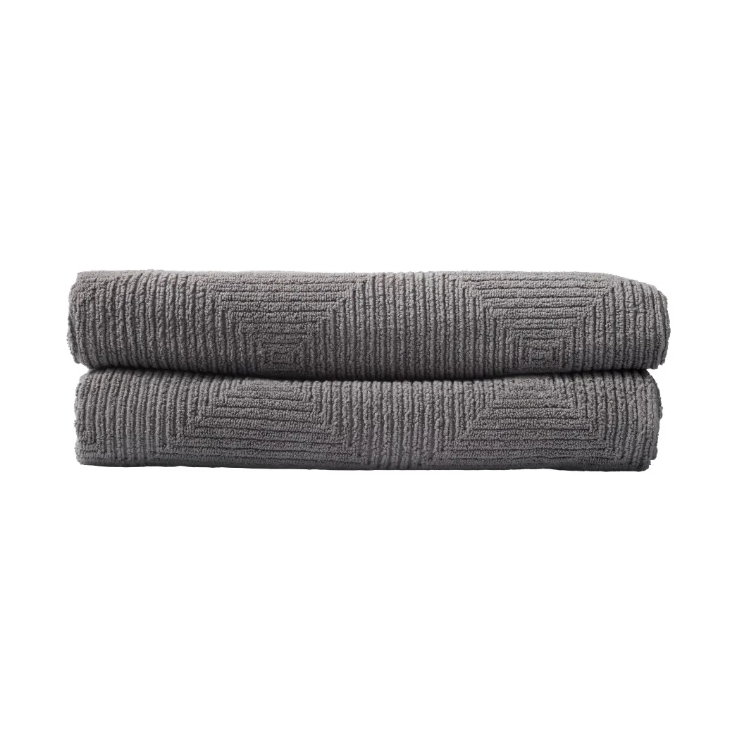 R33 Kirkeby bath towel 2-pack, Granite gray FDB Møbler