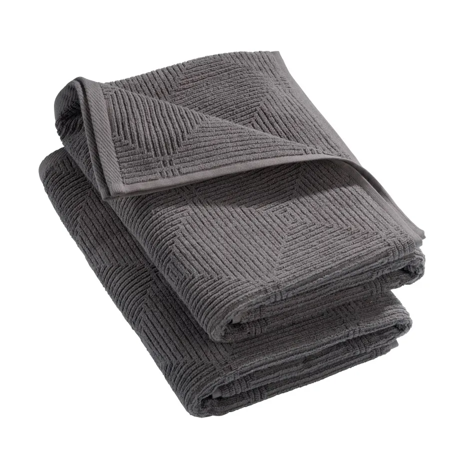 R33 Kirkeby bath towel 2-pack, Granite gray FDB Møbler