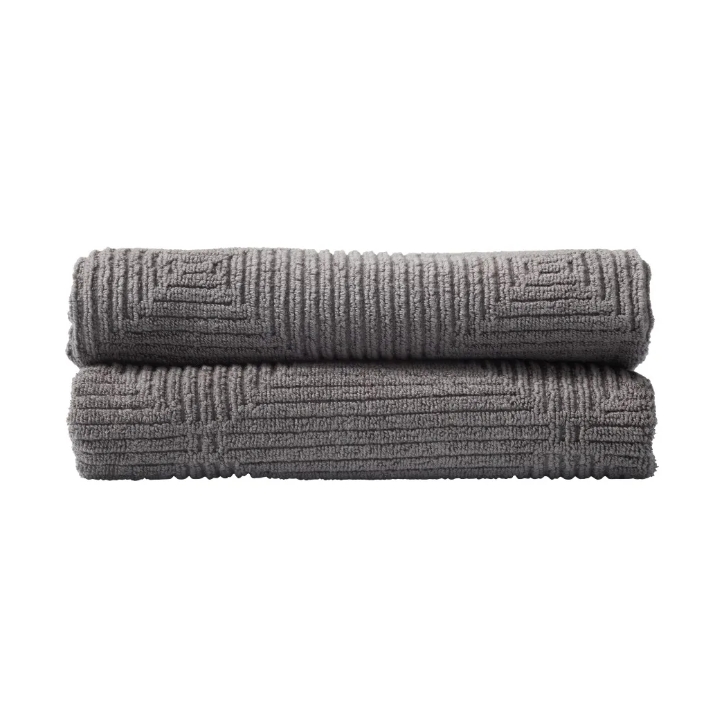 R33 Kirkeby towel 2-pack, Granite gray FDB Møbler
