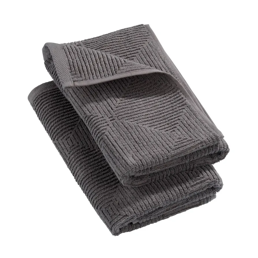 R33 Kirkeby towel 2-pack, Granite gray FDB Møbler