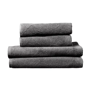 R33 Kirkeby towel set 4 pieces - Granite gray - FDB Møbler