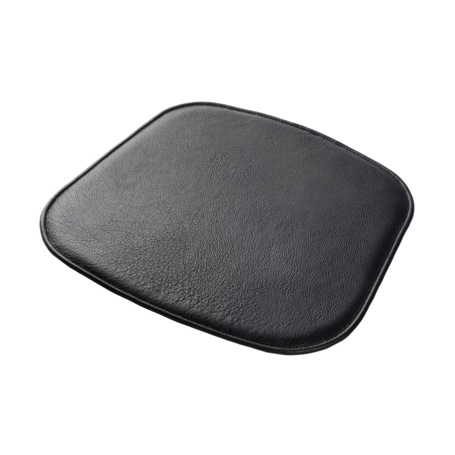 FDB Møbler R5 Nøje J67 seat cushion Black leather | Scandinavian Design | Seat cushions & pads | Black