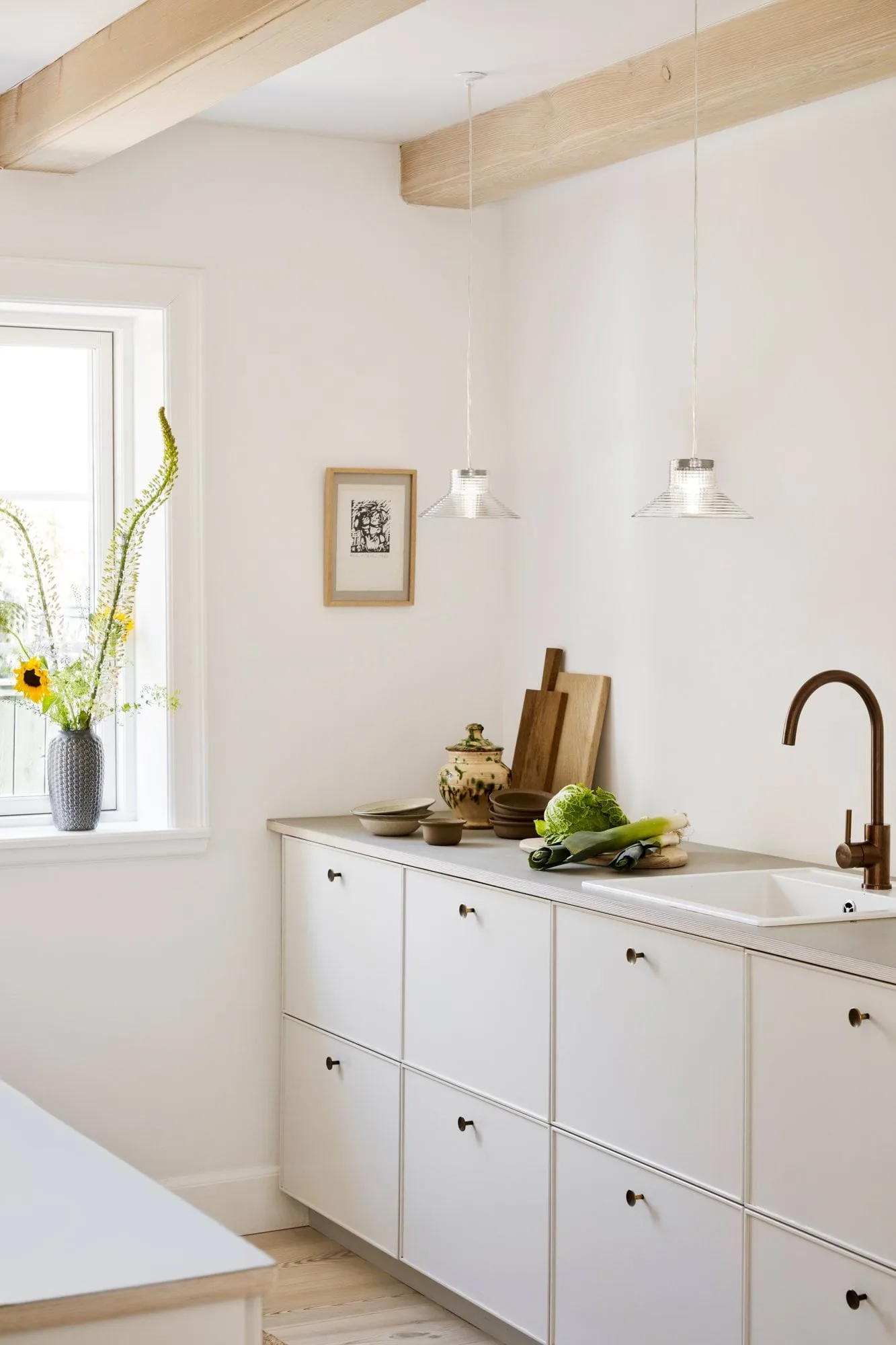 U11 Sletterhage pendant lamp, Aluminium–opal glass FDB Møbler