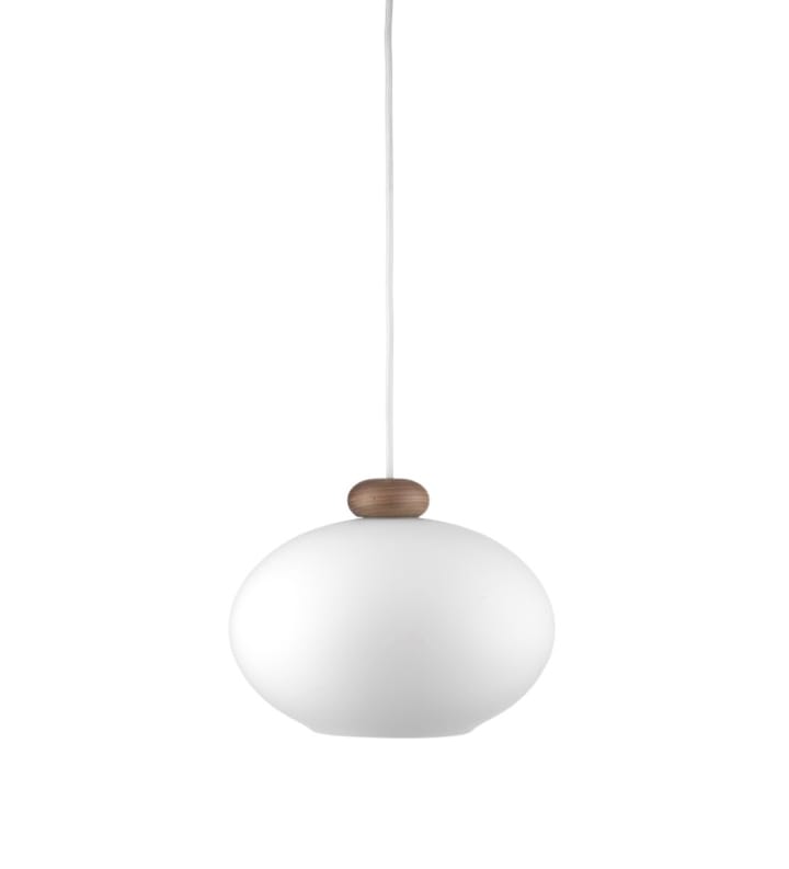 U2 Hiti pendant lamp - Opal-walnut nature lacquered - FDB Møbler