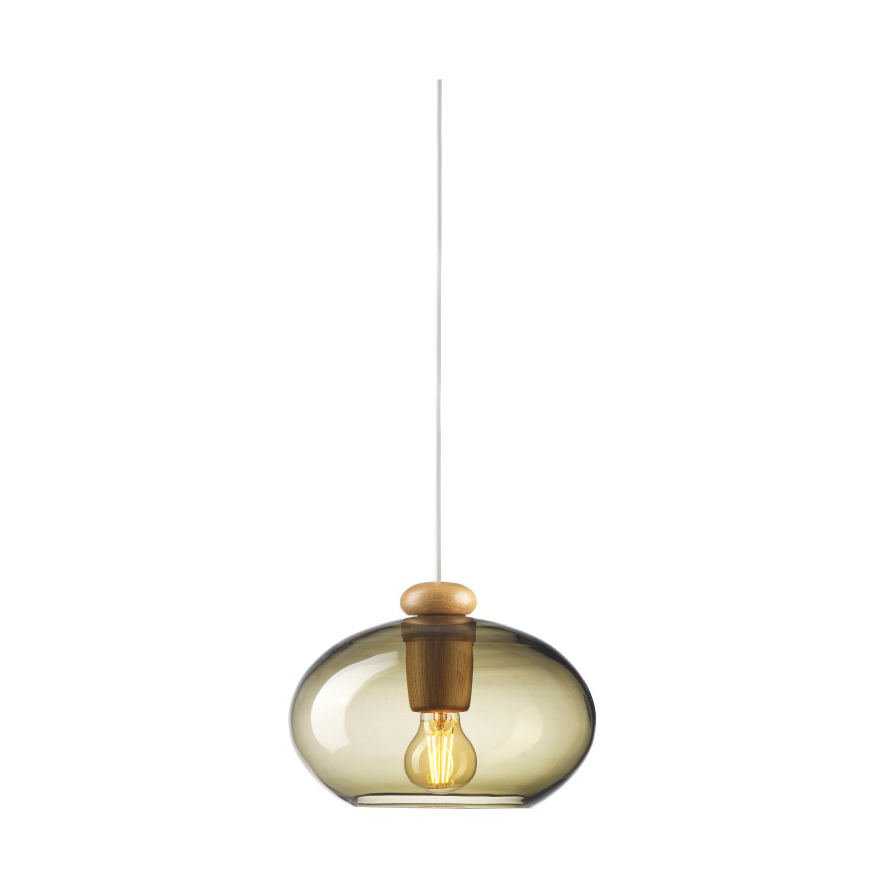 FDB Møbler U2 Hiti pendant lamp Smokey grey-oak nature lacquered