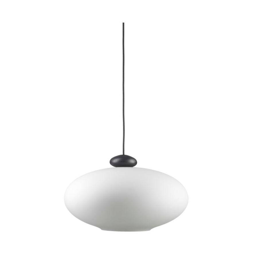 FDB Møbler U3 Hiti pendant Opal glass-oak black painted