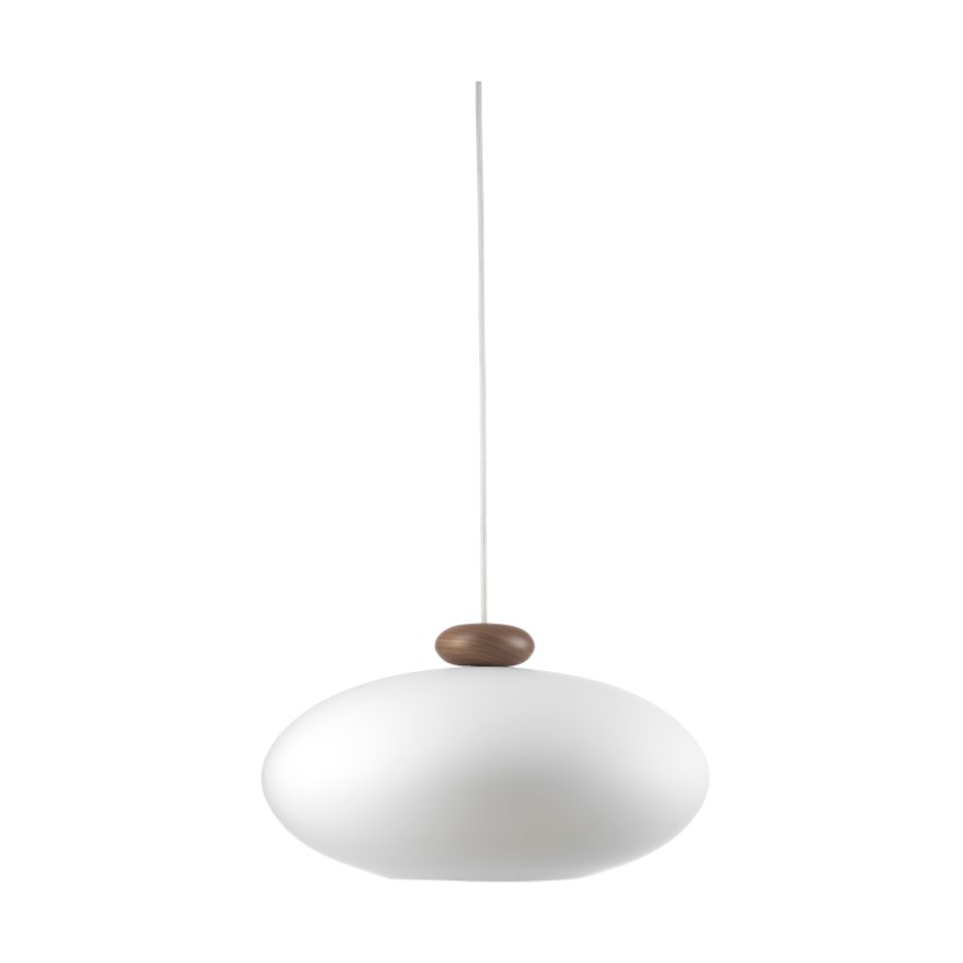 FDB Møbler U3 Hiti pendant Opal glass-walnut nature lacquered