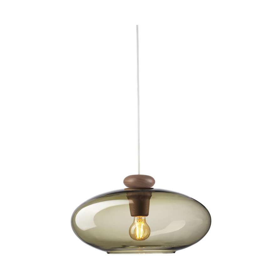 FDB Møbler U3 Hiti pendant Smokey grey-walnut nature lacquered