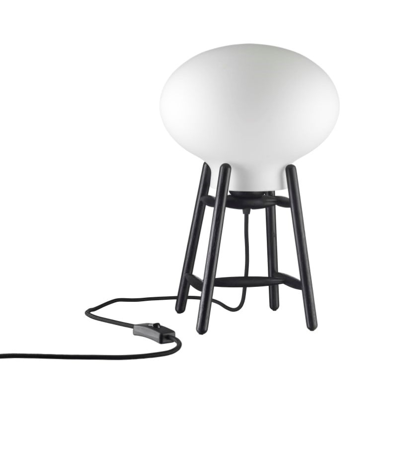 FDB Mobler U4 Hiti table lamp Opal-oak black painted
