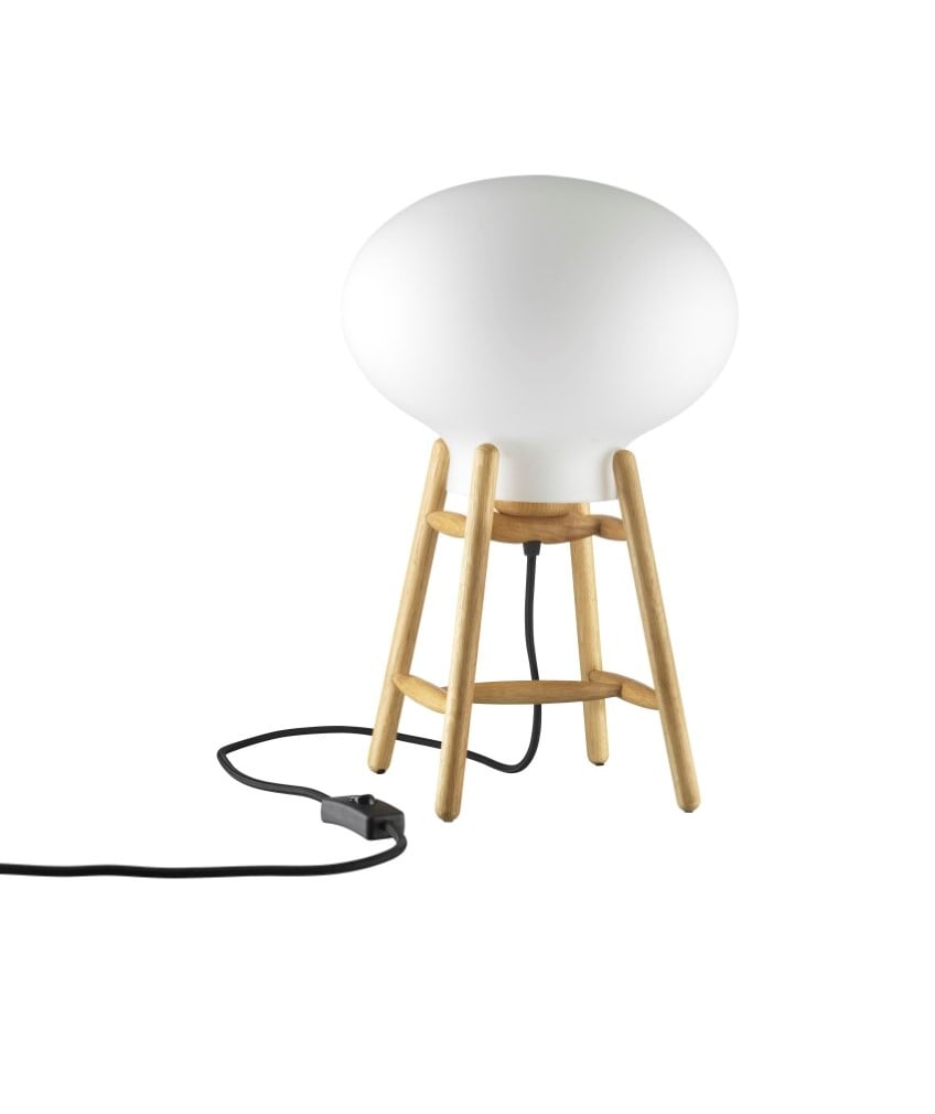 FDB Mobler U4 Hiti table lamp Opal-oak nature lacquered