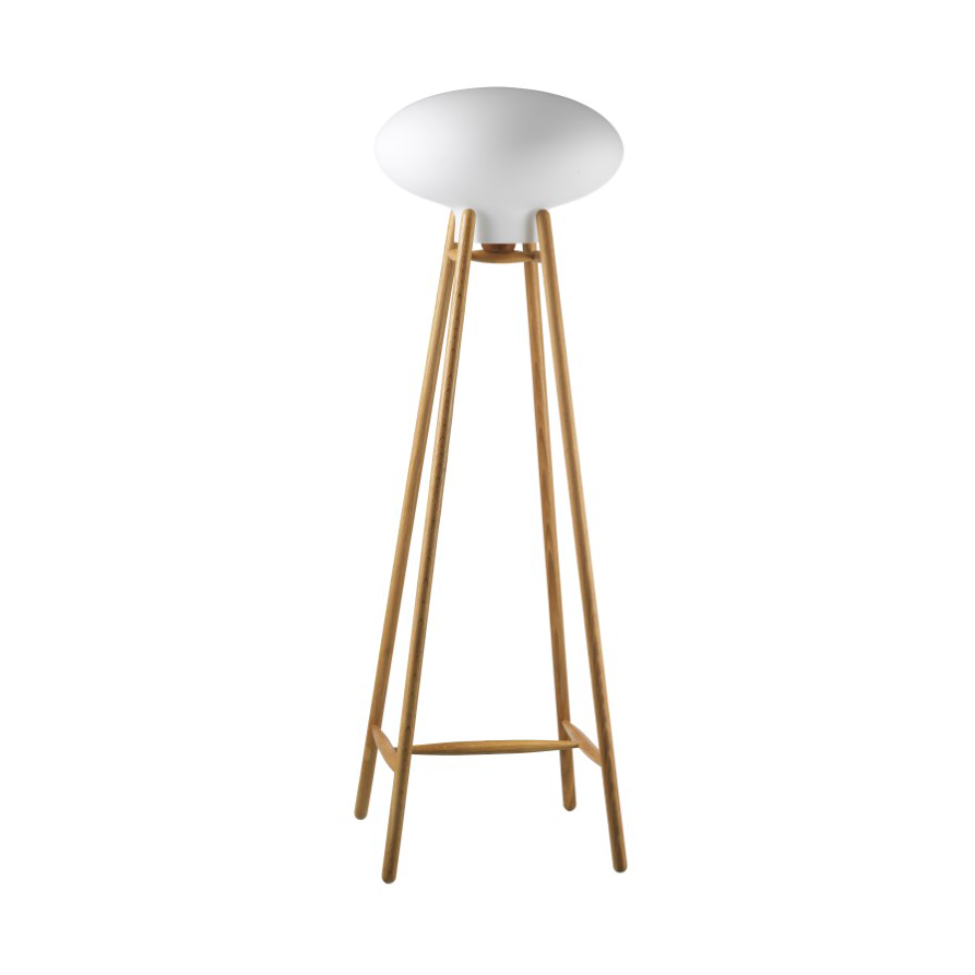 FDB Mobler U5 Hiti floor lamp Opal glass-oak nature lacquered