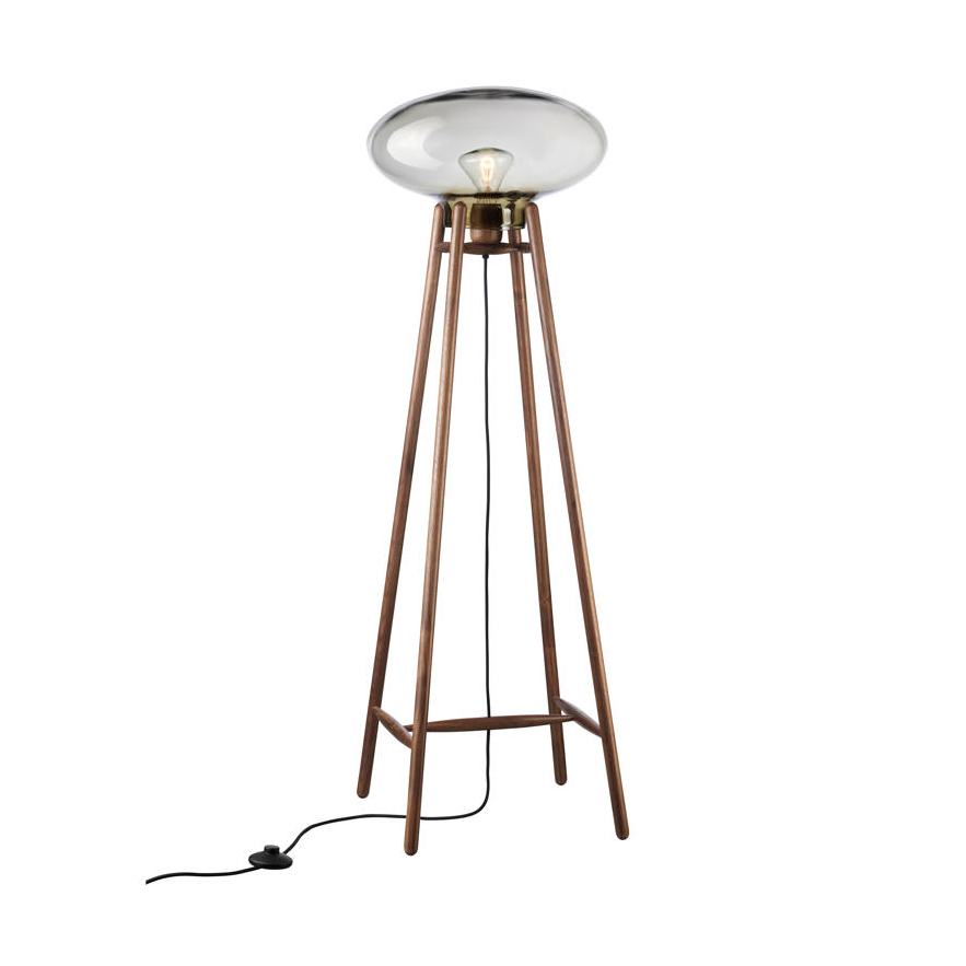 FDB Mobler U5 Hiti floor lamp y grey-walnut nature lacquered