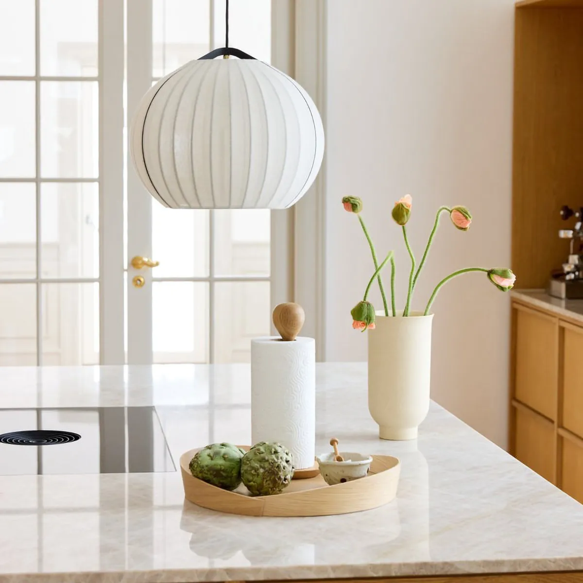 V43 Top tray Ø38 cm, Lacquered oak FDB Møbler