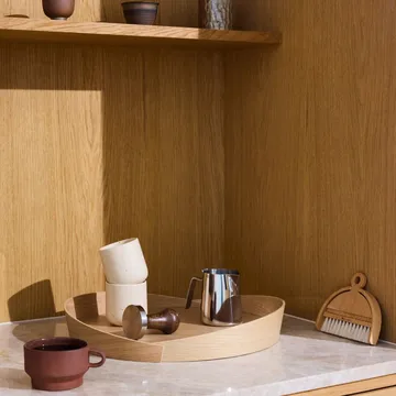 V43 Top tray Ø38 cm - Lacquered oak - FDB Møbler