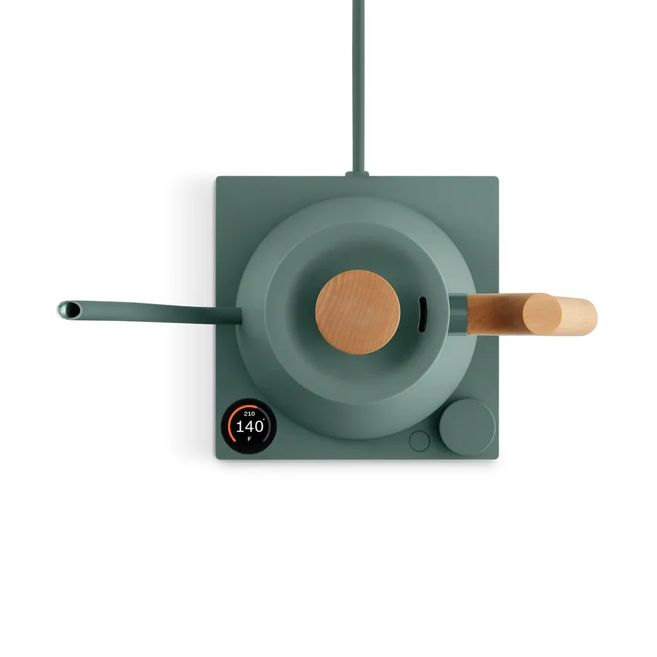 Stagg EKG Pro electric kettle 0.9 L, Smoke green-maple Fellow