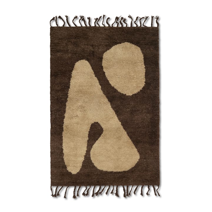 Abstract rug brown-off-white - 80x120 cm - Ferm LIVING