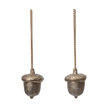 Acorn decorative hanging ornaments 2-pack - Brass - Ferm Living