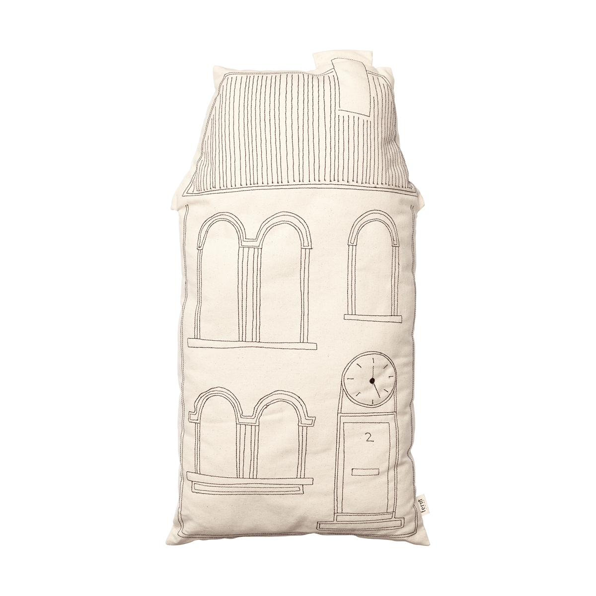 Ferm Living Adobe cushion 37x64 cm Tall clock | Scandinavian Design | Cushions | White