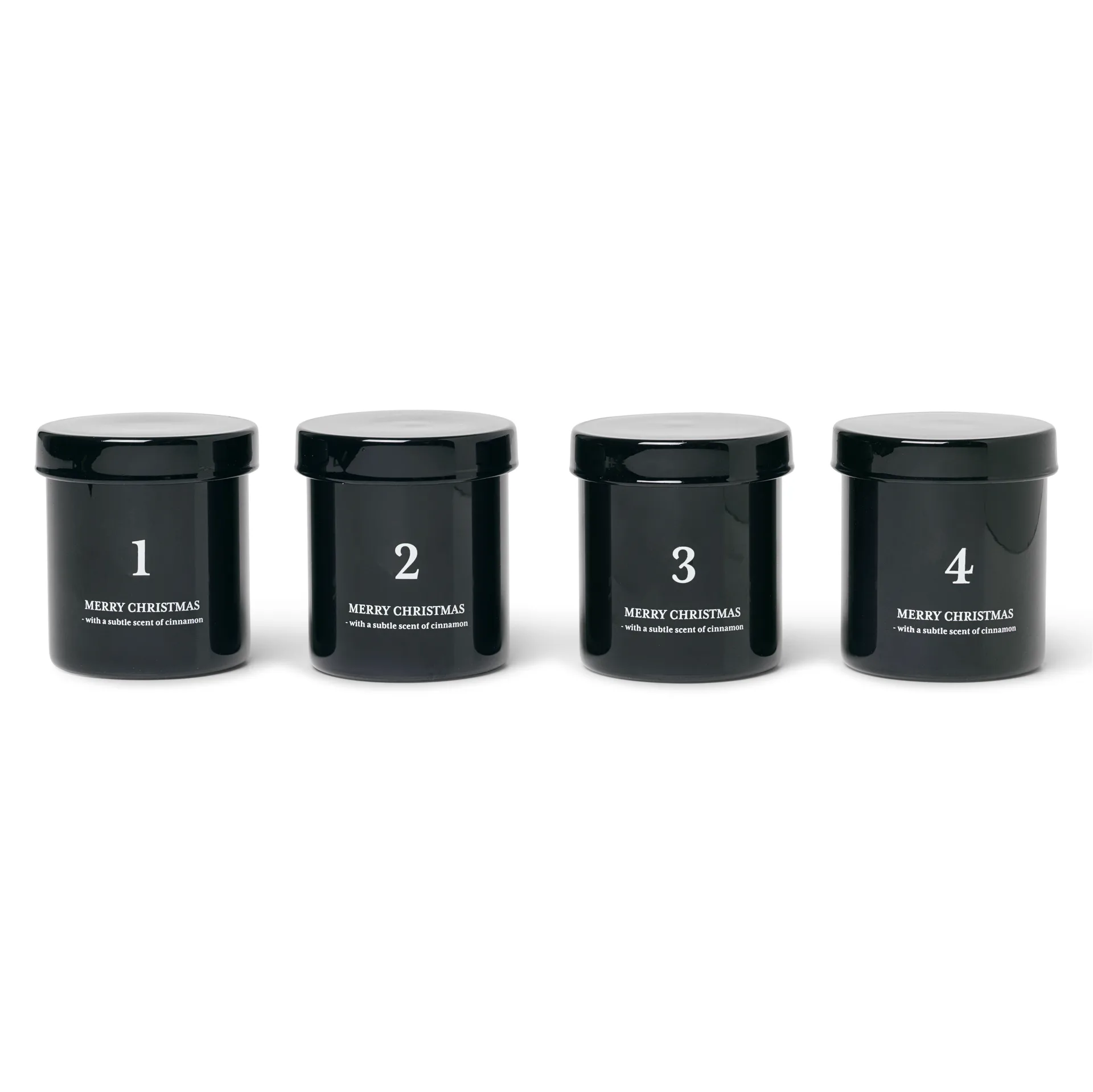 Advent candle with scent 4-pack, black Ferm Living