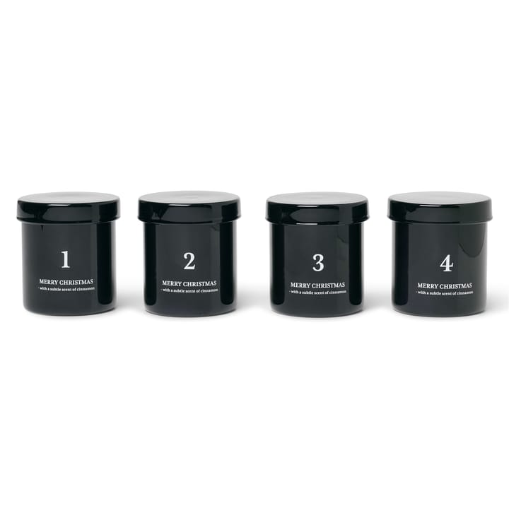 Advent candle with scent 4-pack - black - Ferm LIVING