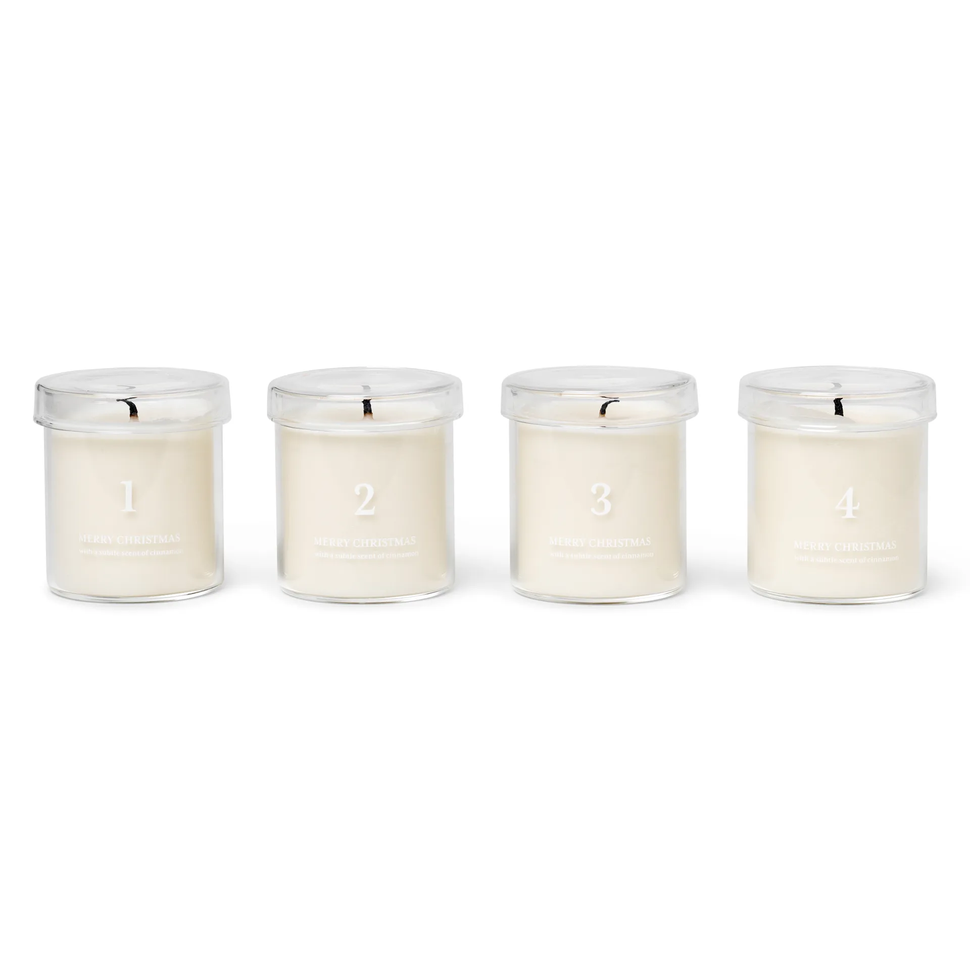 Advent candle with scent 4-pack, white Ferm Living
