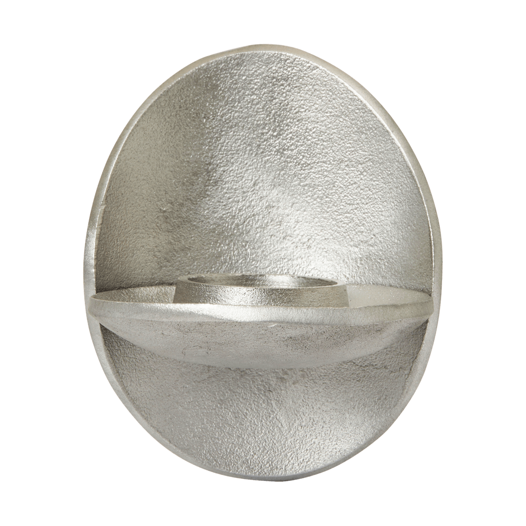 Ferm Living Agapé tealight holder wall Aluminium | Scandinavian Design | Tea light holders, lanterns & candle dishes | Silver-coloured