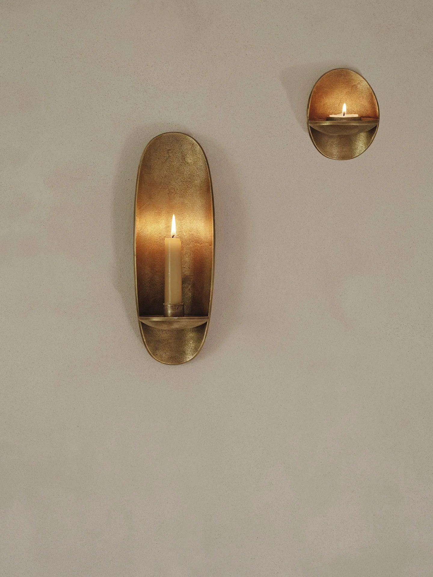 Agapé wall-mounted candlestick, Brass finish Ferm Living