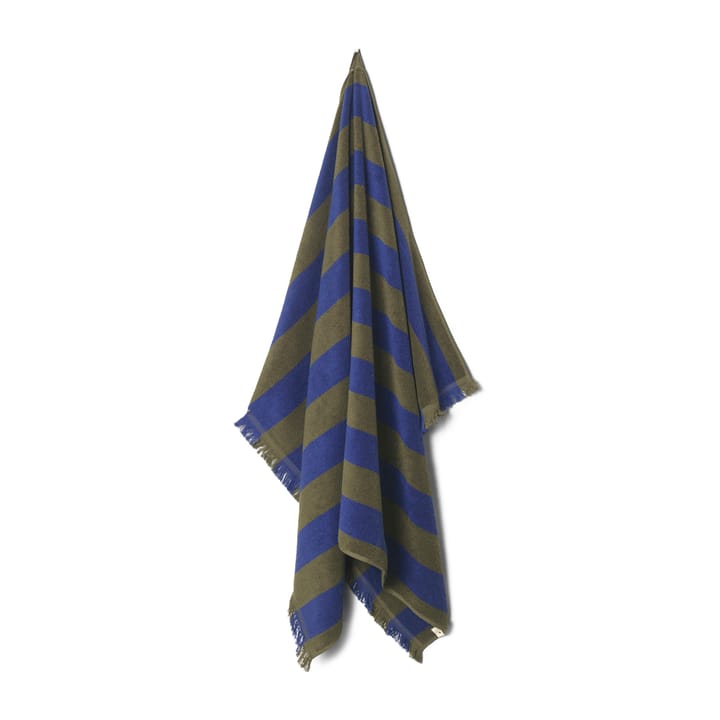 Alee badsheet 100x150 cm - Olive-Bright Blue - Ferm LIVING