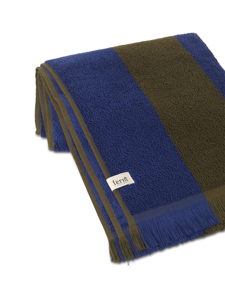 Alee towel 50x100 cm - Olive-bright blue - Ferm Living