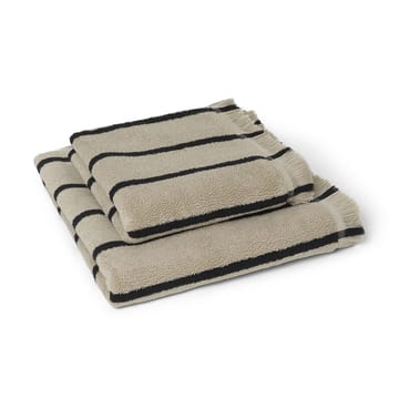 Alee towel 50x100 cm - Sand-black - Ferm Living