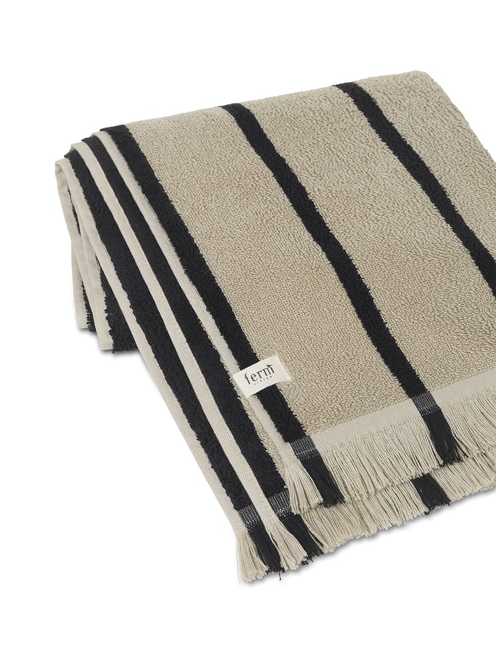 Alee towel 50x100 cm - Sand-black - ferm LIVING