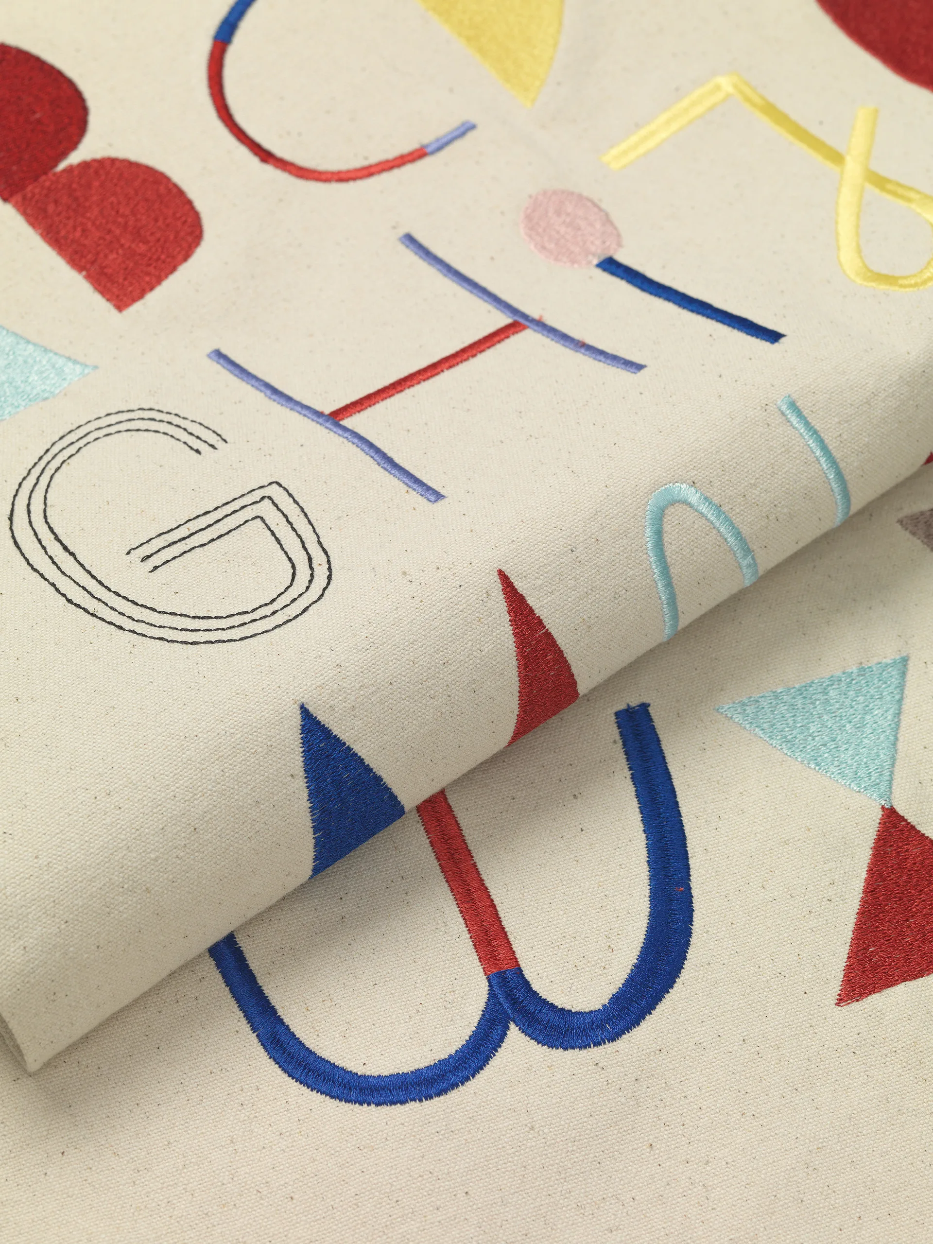 Alpabet fabric poster, Off white Ferm Living