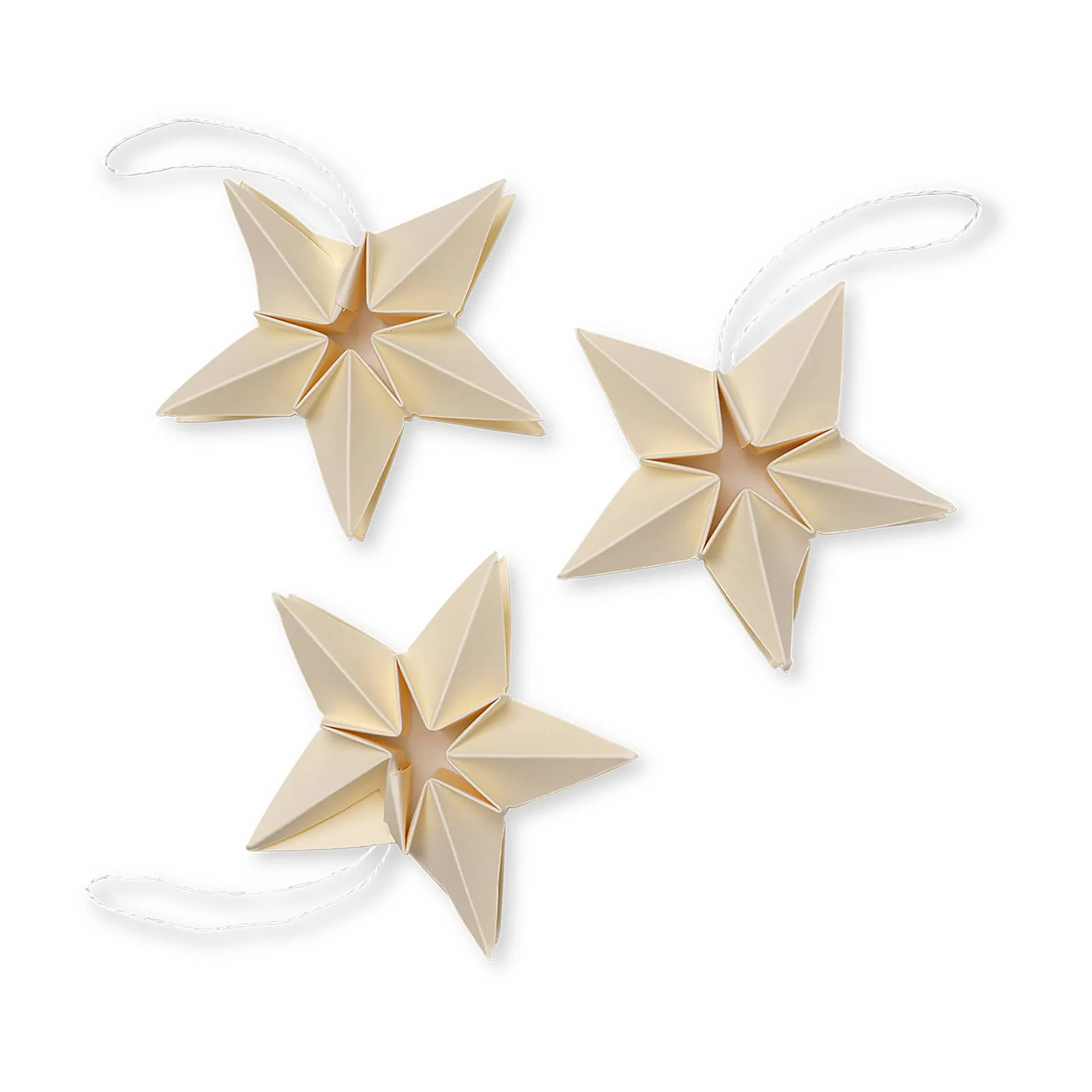 Amanda paper star Christmas decoration 3-pack, off-white Ferm Living