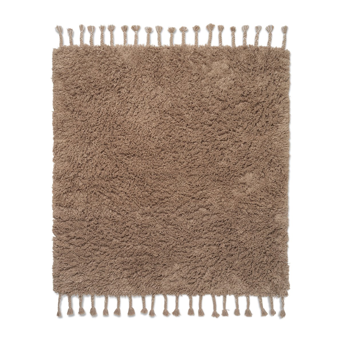Ferm Living Amass long pile rug 140x140 cm White Pepper