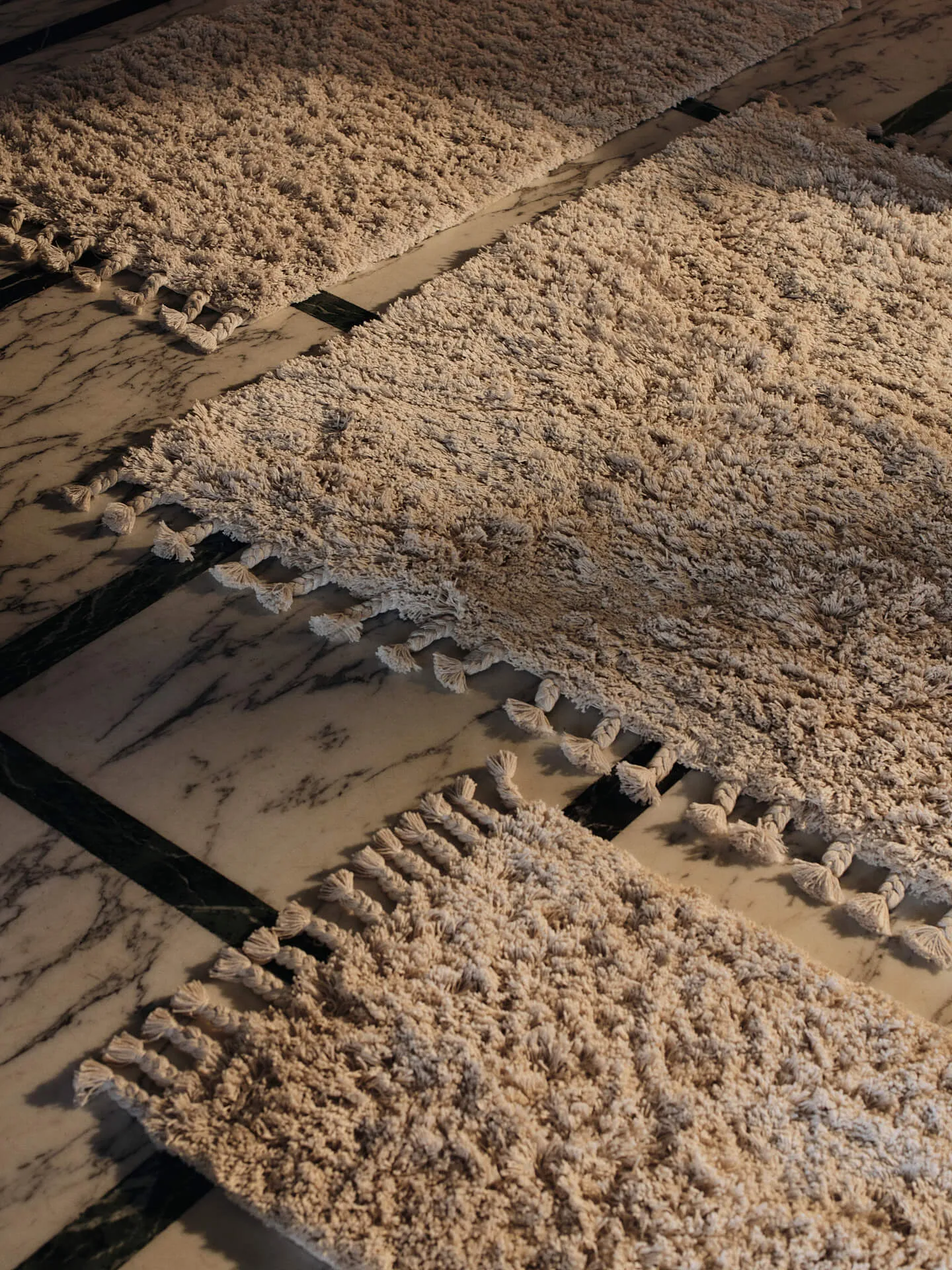 Amass long pile rug 70x140 cm, Off-white Ferm Living