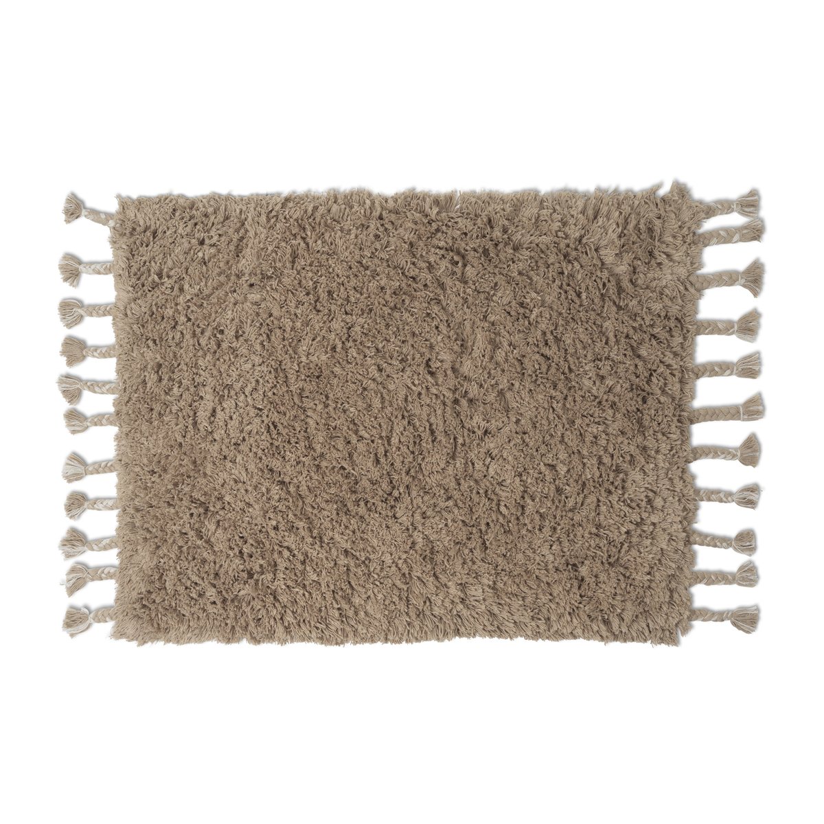 Ferm Living Amass long pile rug 70x50 cm White Pepper