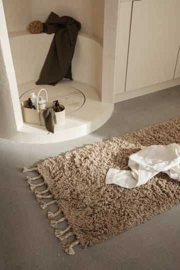 Amass long pile rug 70x50 cm - White Pepper - Ferm Living