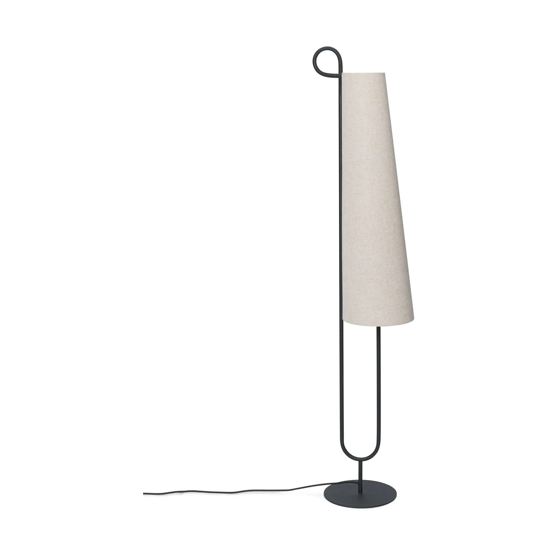 Ancora floor lamp, Black-Natural Ferm Living