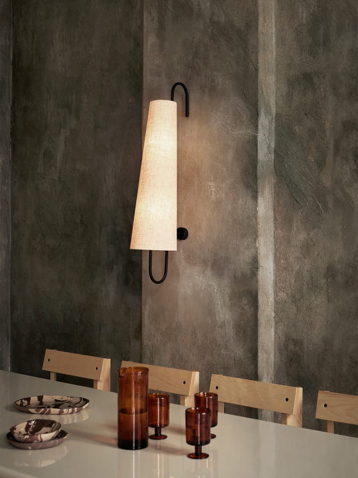 Ancora wall lamp - Black-Natural - ferm LIVING