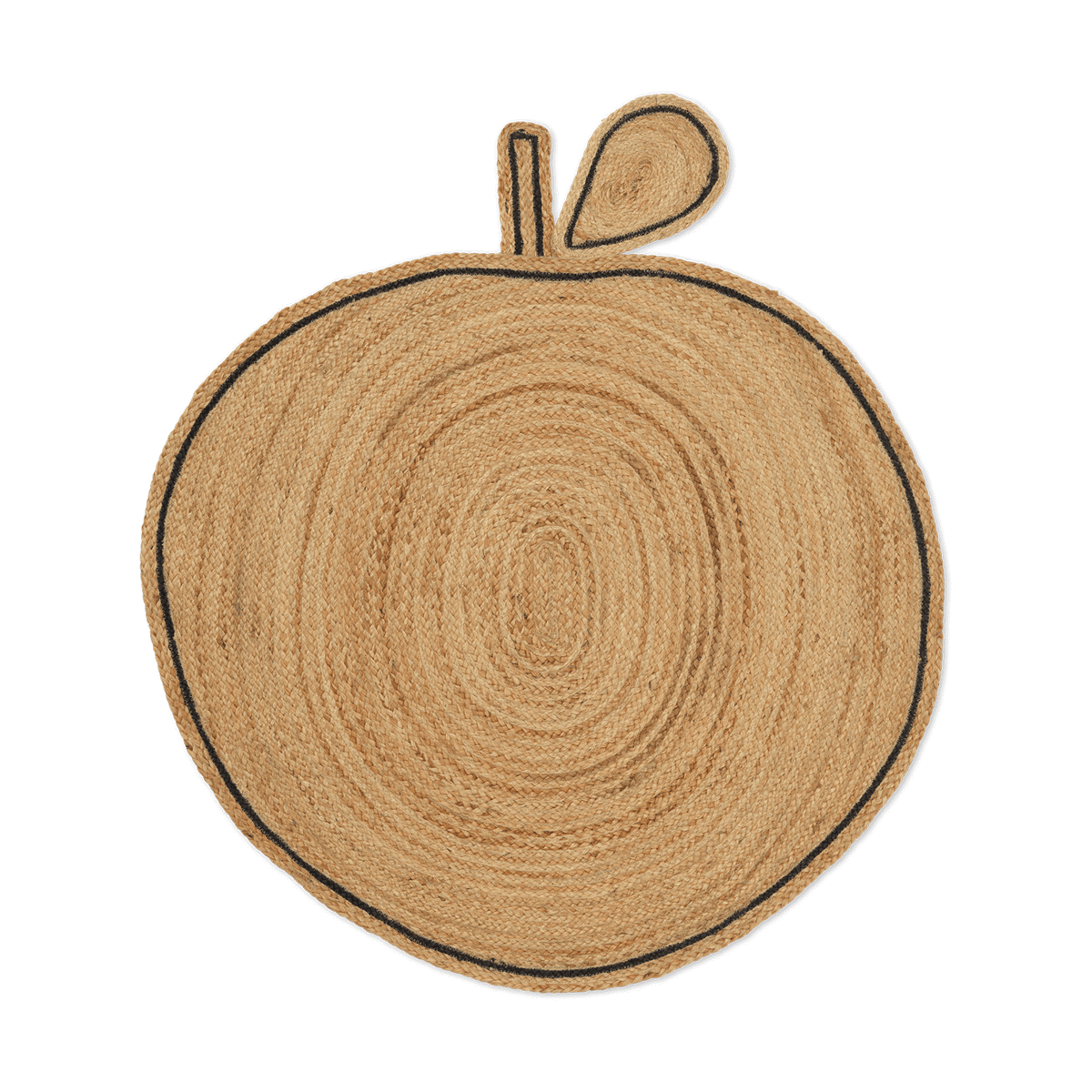 Ferm Living Apple braided jute rug Natural | Scandinavian Design | Fringe & Deep pile rugs | Beige