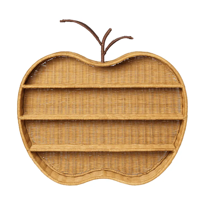 Apple braided wall shelf - Natural, 70x12.5x68 cm - Ferm Living