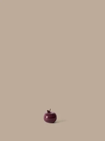 Apple ceramic bowl with lid - Deep red, Ø9.5 cm - Ferm Living
