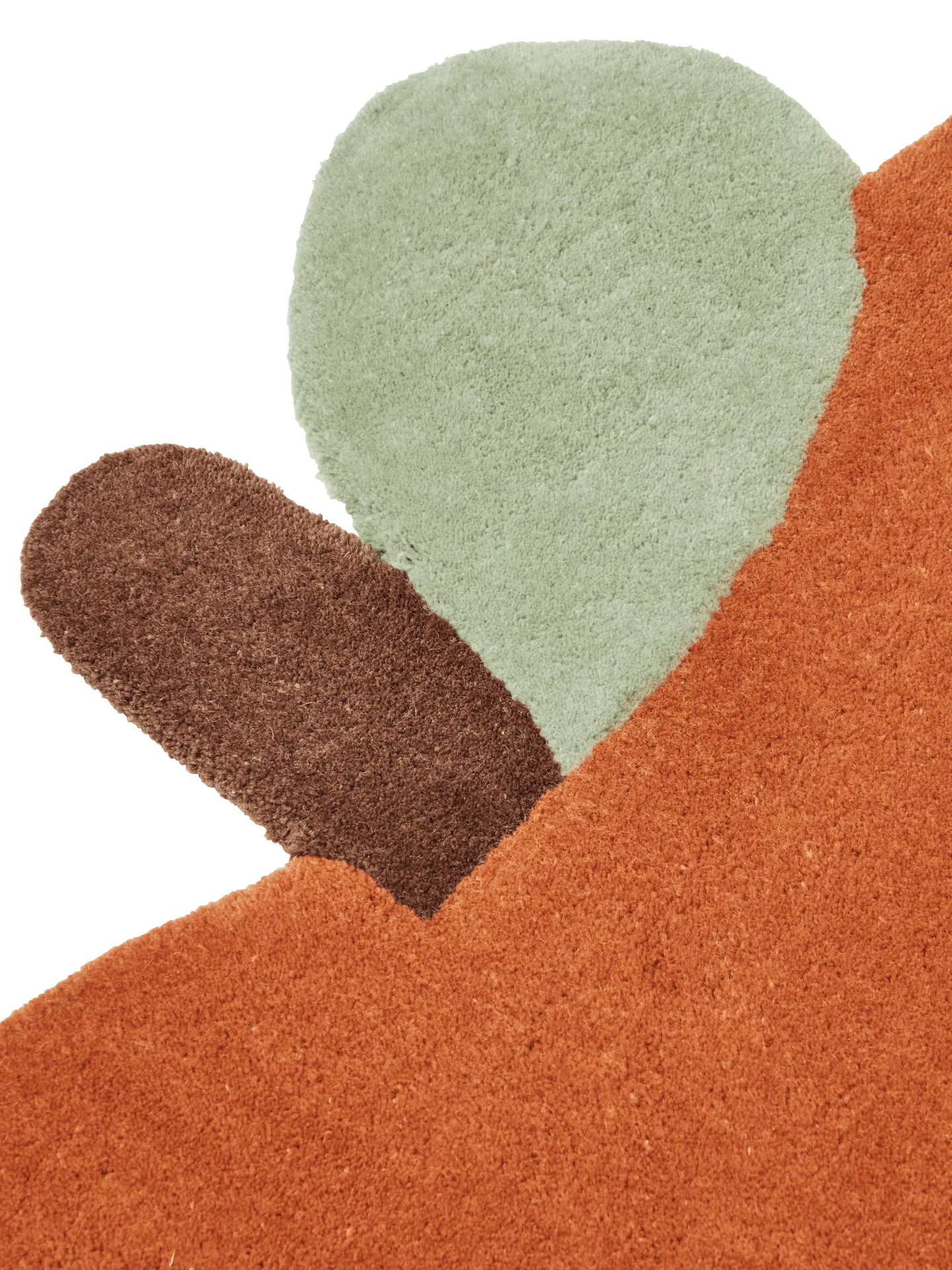 Apple tufted rug, Brown Clay, 110x110 cm Ferm Living