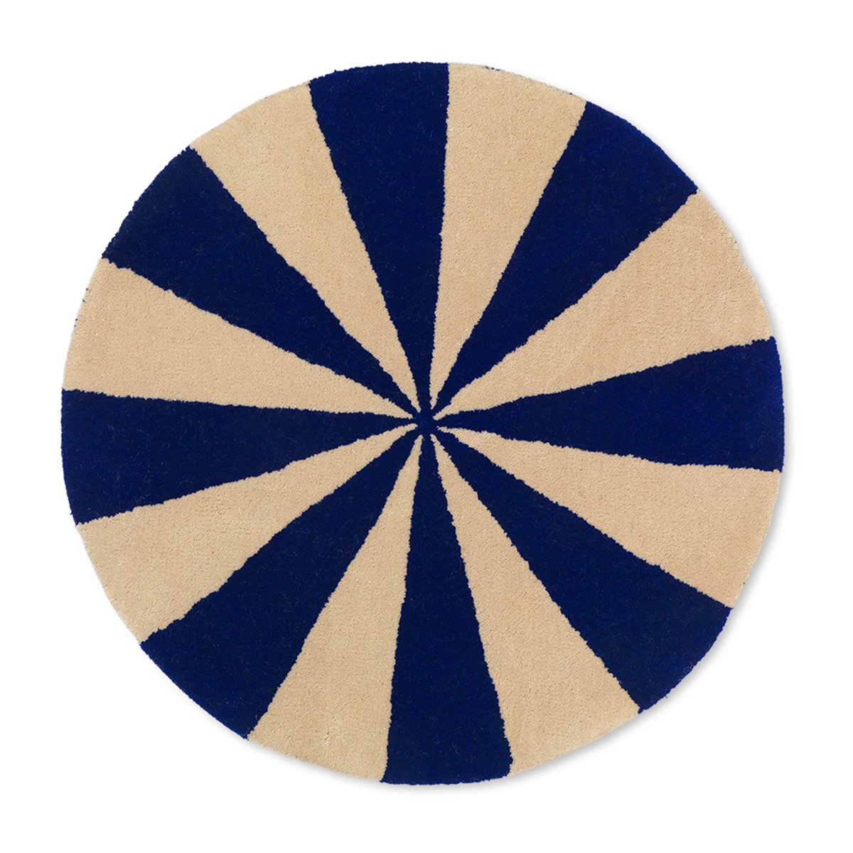 Ferm Living Arch hand tufted rug Ø70 cm Bright blue-off white