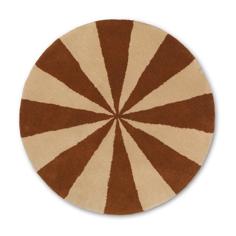 Ferm Living Arch hand tufted rug Ø70 cm Dark brick-off white