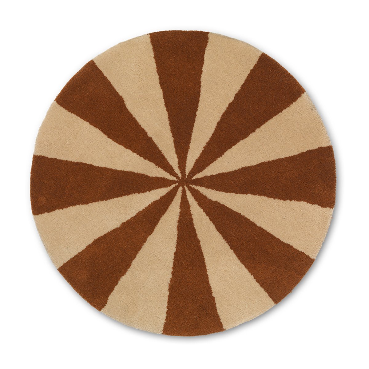 Ferm Living Arch hand tufted rug Ø70 cm Dark brick-off white